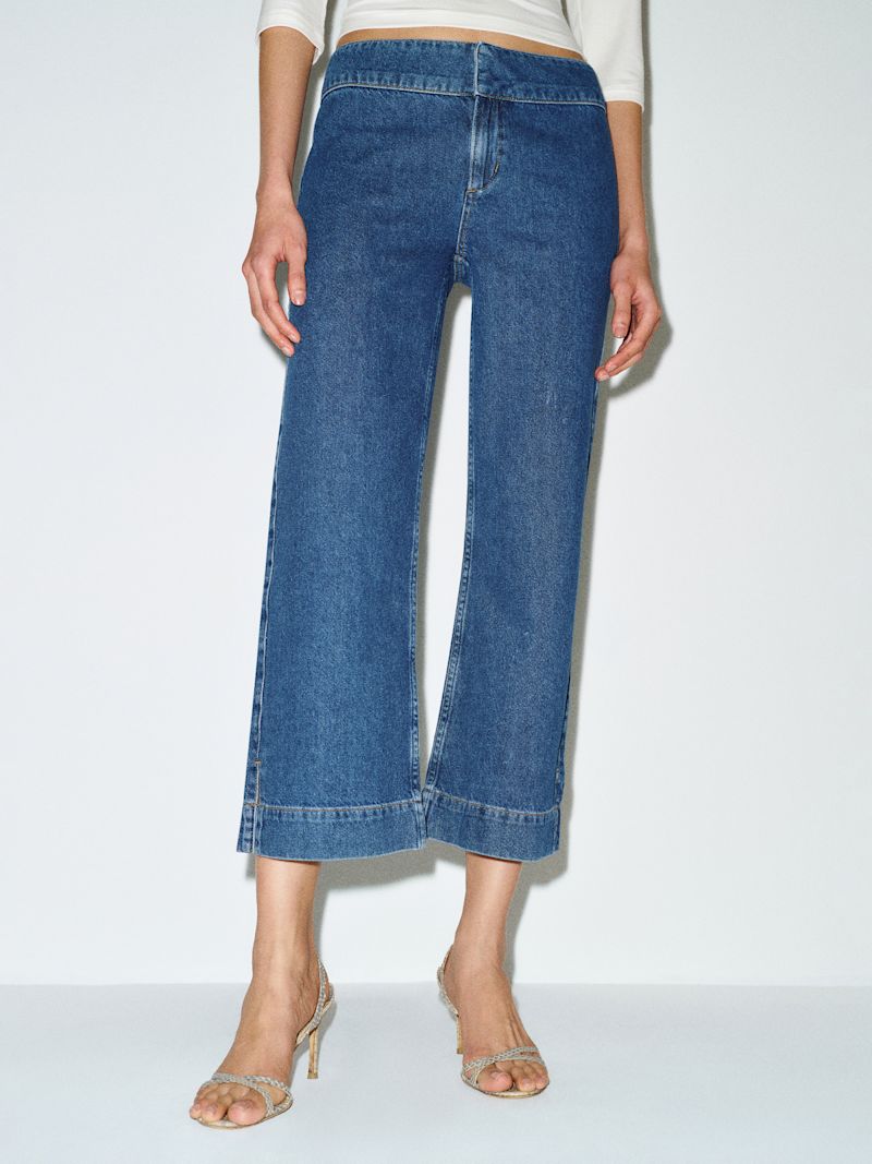 Faxa Kat Low Rise Straight Cropped Jeans - Image 2