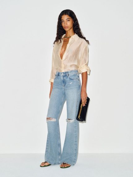 Pagee Destroy Cary Low Rise Slouchy Wide Leg Jeans