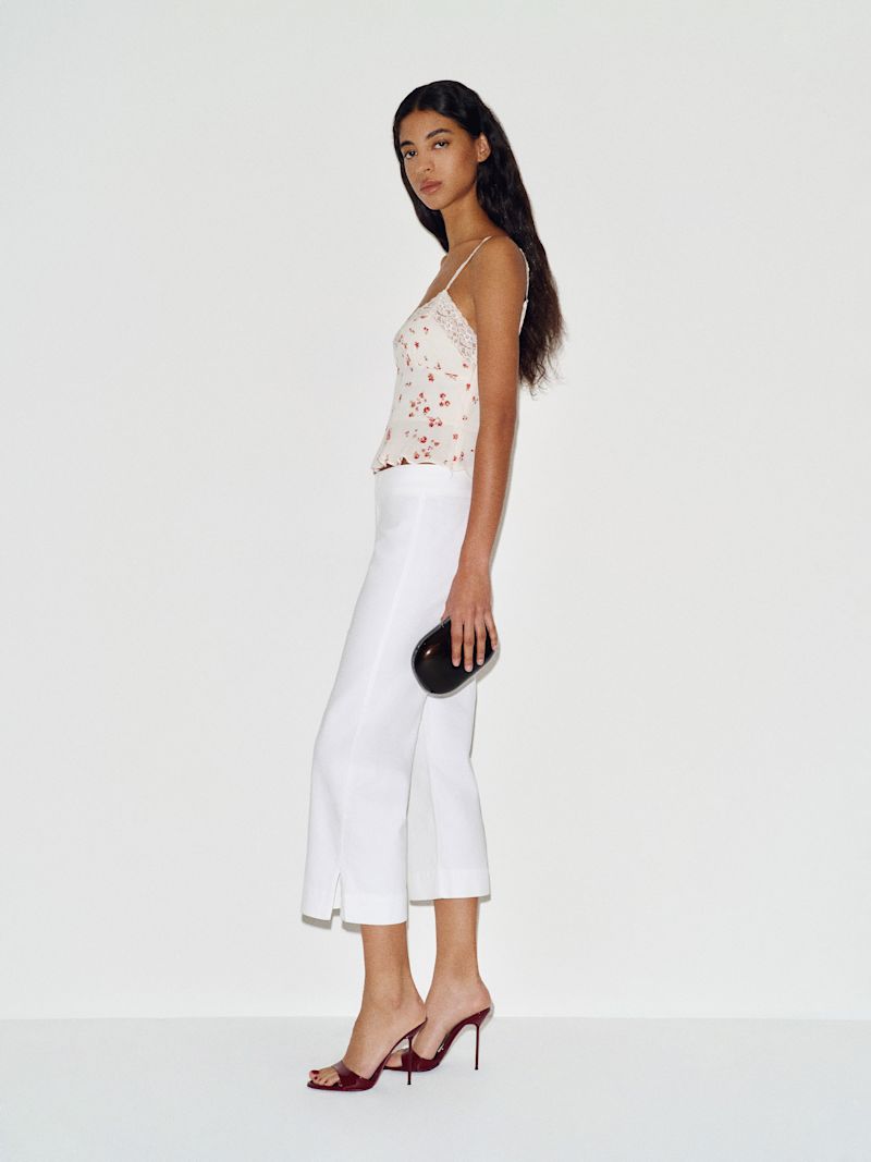 Optic White Kat Low Rise Straight Cropped Jeans - Image 4