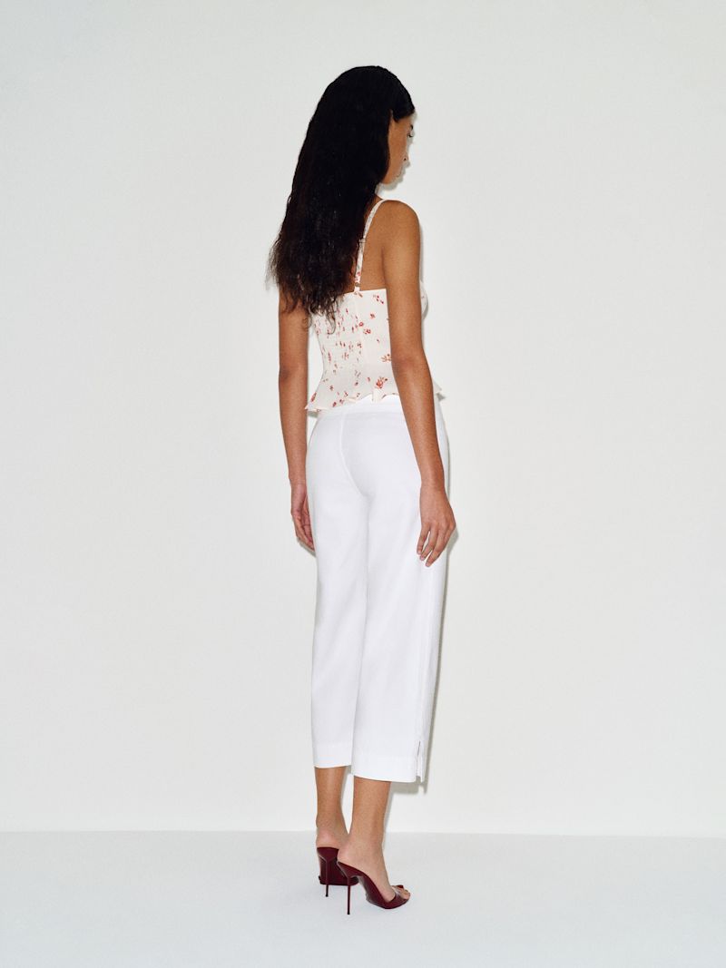 Optic White Kat Low Rise Straight Cropped Jeans - Image 5